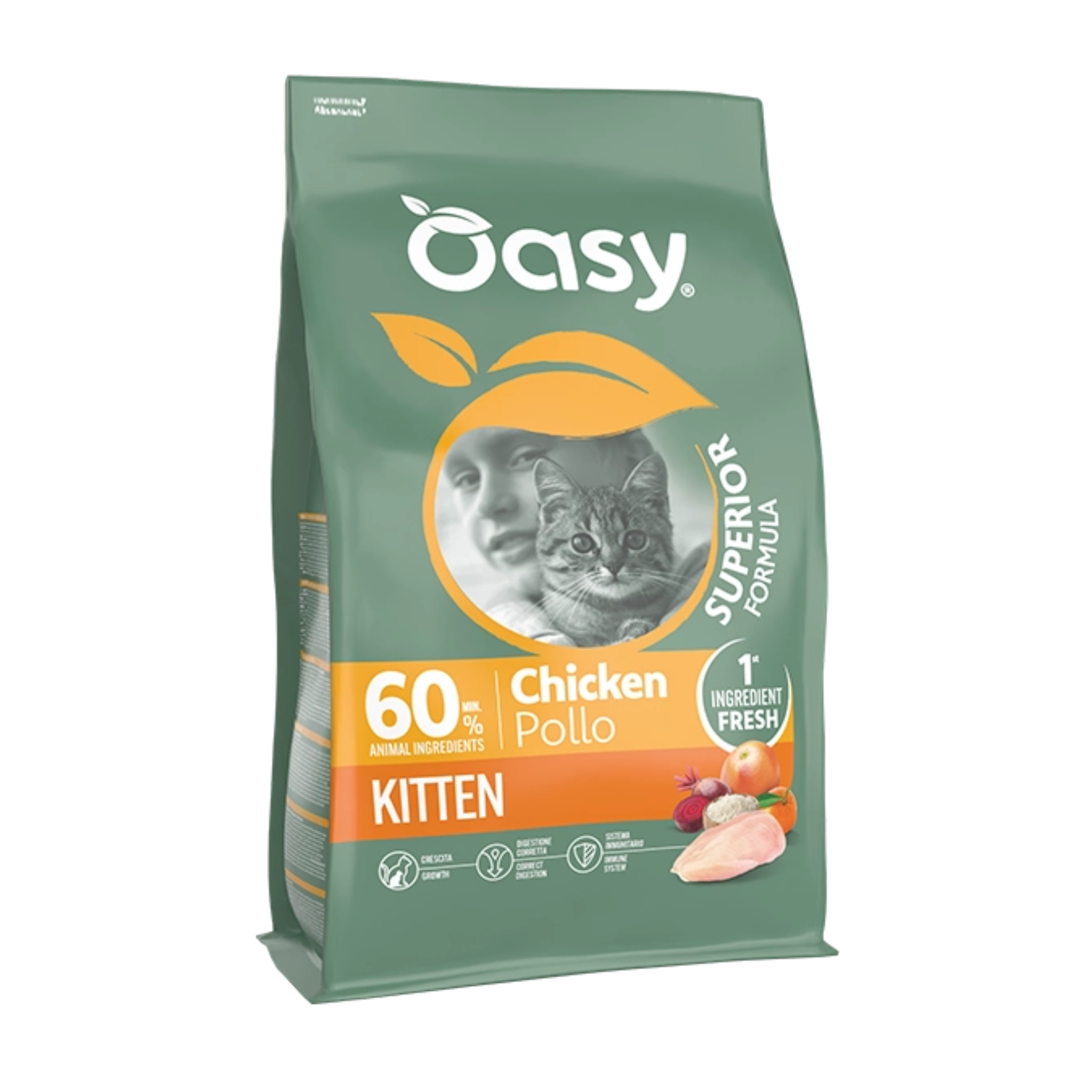 Oasy Superior Dry Food For Kittens With Chicken