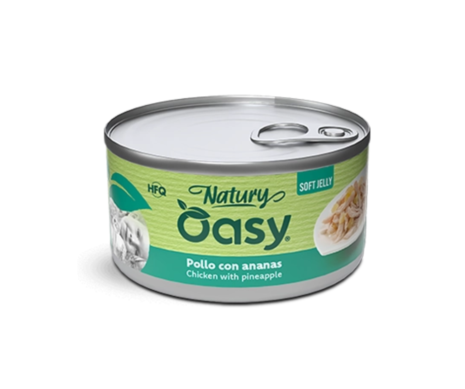 Oasy Wet Cat Natury Chicken with Pineapple with Soft Jelly