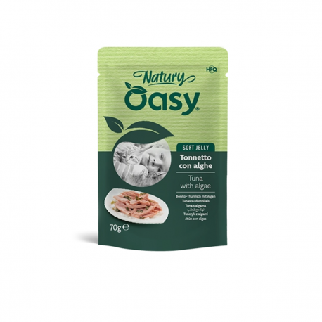 Oasy Wet Cat Natury Tuna with algae pouch in Soft Jelly