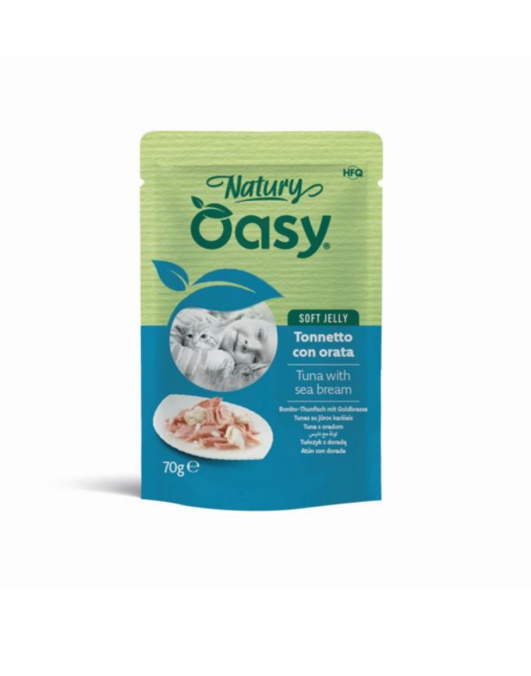 Oasy Wet Cat Natury with Sardine in Soft Jelly Pouch