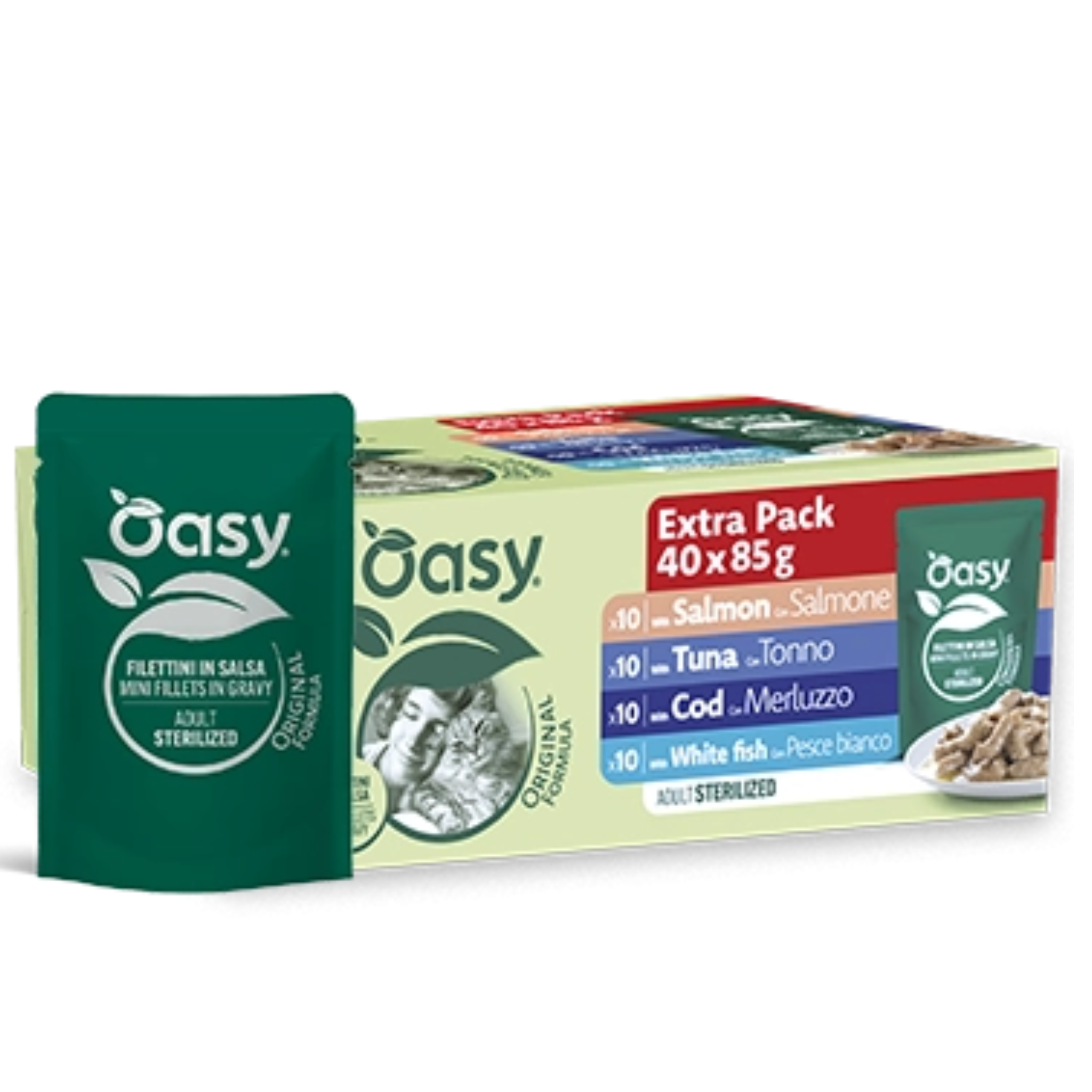 Oasy Wet Cat Original - Multipack Adult Sterilized Fish Selection