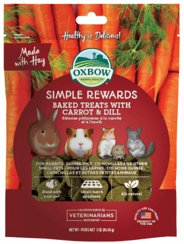 Oxbow Simple Rewards Baked Treats With Carrot And  Dill