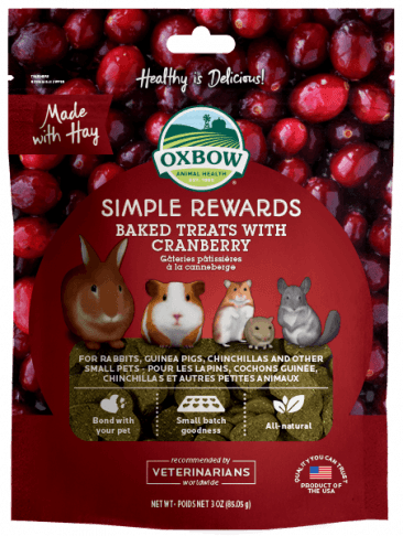 Oxbow Simple Rewards Baked Treats With Cranberry