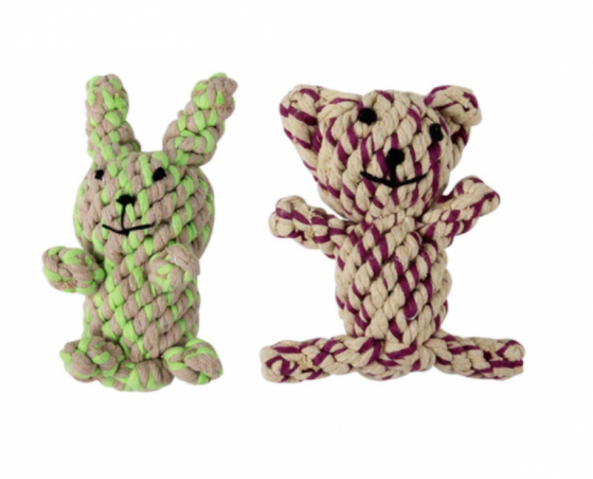 Pawise Rope Knot Bear & Bunny