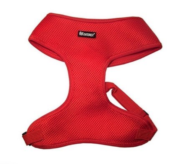 Pet Interest Mesh Harness Plain Red XL