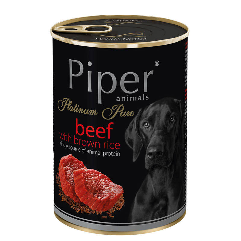 Piper Platinum Pure Single Protein Dog Tin Beef with Brown Rice