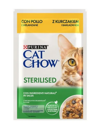 Purina Cat Chow Wet Food with Chicken for Sterilized Cats