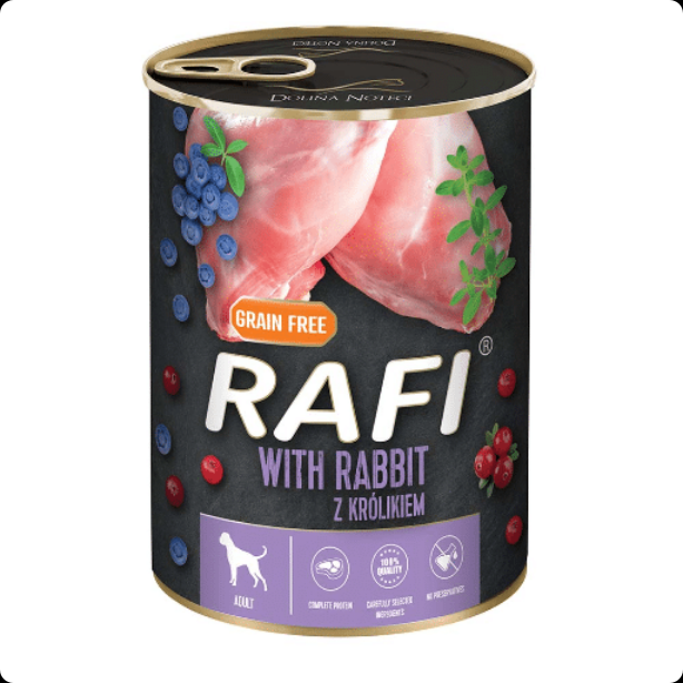 Rafi Rabbit Blueberry And Cranberry Pate Adult Dog Wet Food