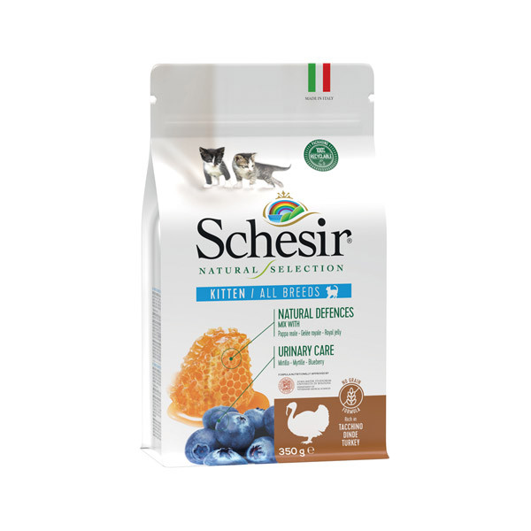 Schesir Cat Natural Selection Kitten No Grain Turkey  Blueberry 