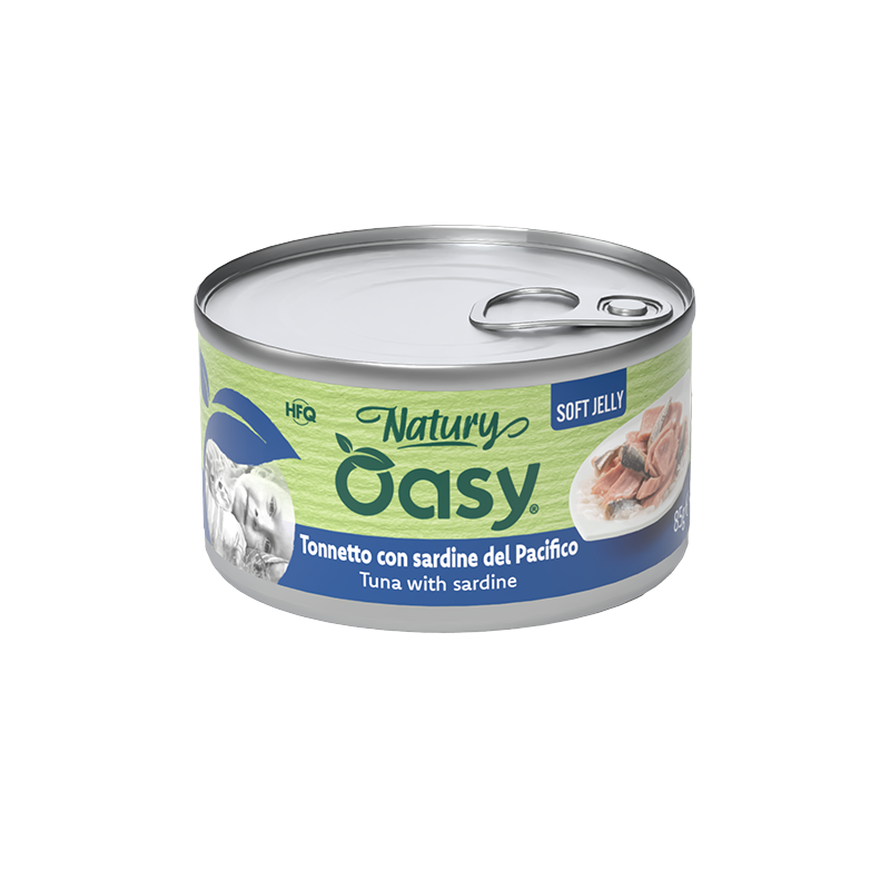 Oasy Wet Cat Natury Tuna with Sardine in Soft Jelly
