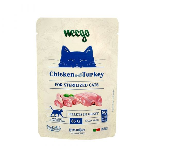 Weego Sterilized Chicken And Turkey Wet Cat Food