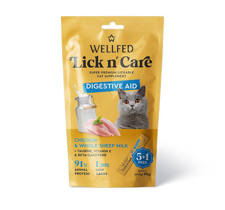 WELLFED Wellfed Lick N Digestive Aid 6x15gr