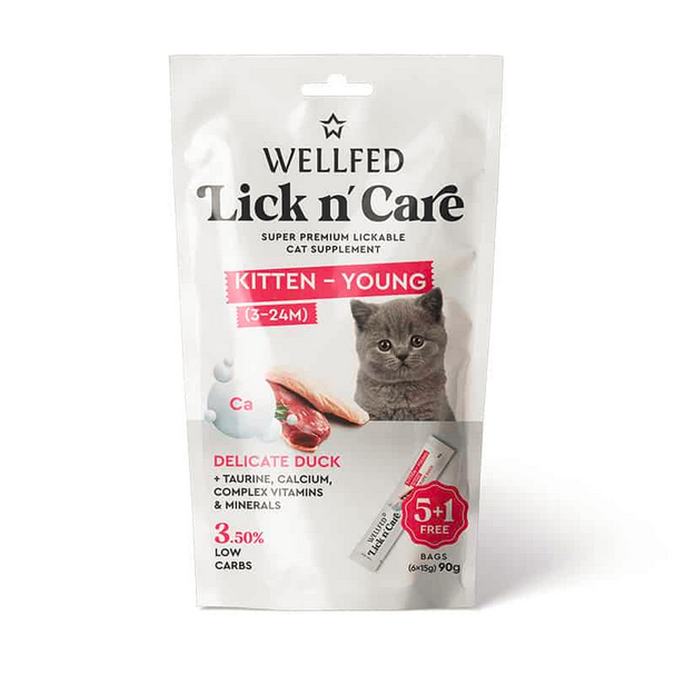 WellFed Lick N' Care Kitten Delicate Duck