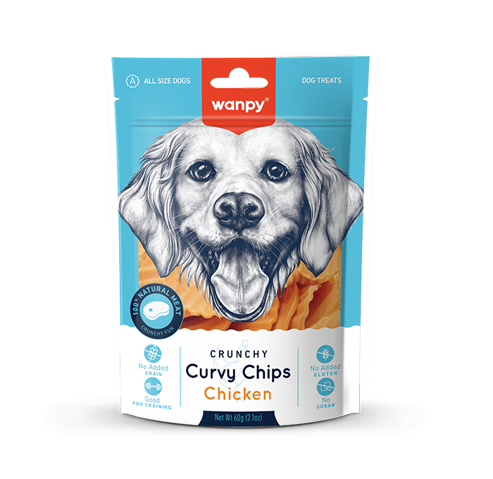 Wanpy CRUNCHY CURVY CHIPS 60GR