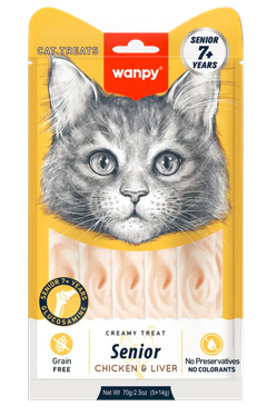 Wanpy Creamy Treat for Senior 7+ Chicken & Liver