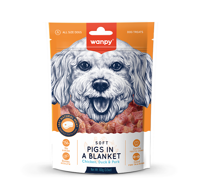 Wanpy Soft Dog treats Pigs in a Blanket