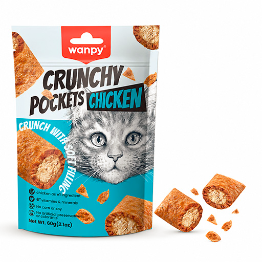 Wanpy crunchy pockets chicken