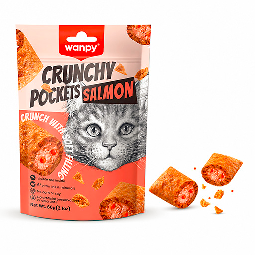 Wanpy crunchy pockets salmon 