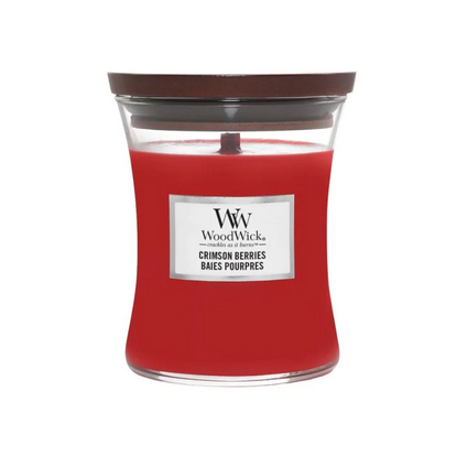 WoodWick WW MEDIUM HOURGLASS CRIMSON BERRIES