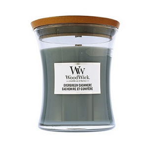 WoodWick Evergreen Cashmere Hourglass Candle 
