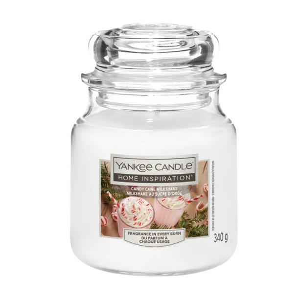 Yankee Candy Cane Milkshake Candle Jar
