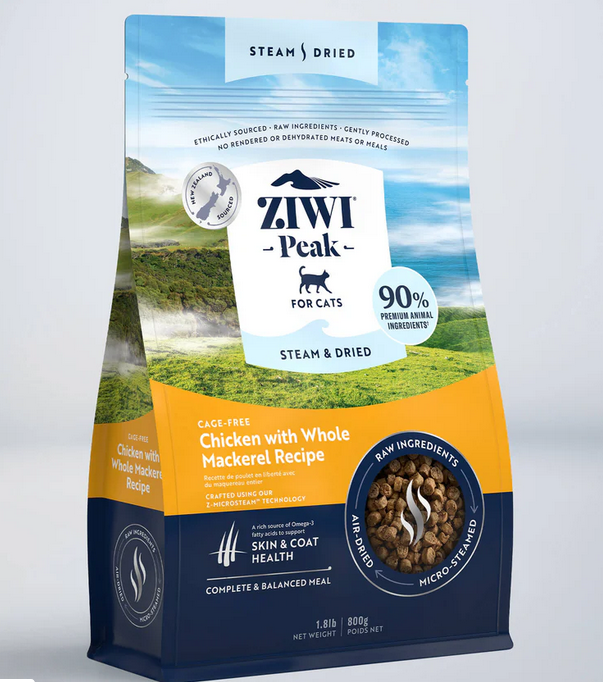 Ziwi Peak Cat Steam & Dried Chicken With Whole Mackerel Recipe