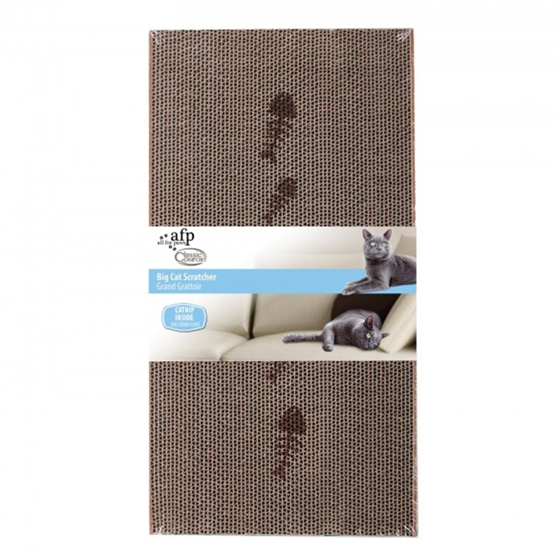 All For Paws Cardboard Scratcher With Catnip Grand 