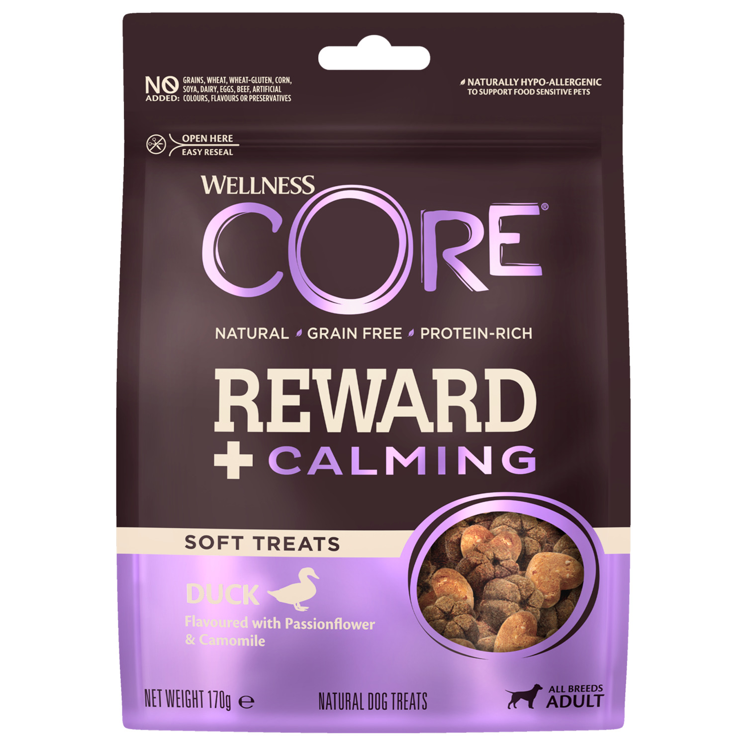 Wellness Core Reward & Calming Soft Duck Treats 
