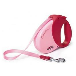 Flexi Flexi 5m Retractable Tape Leash Pink With Red