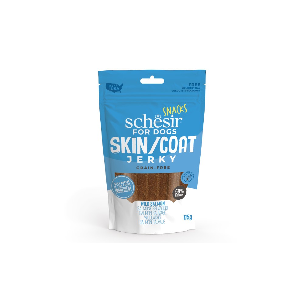 Schesir Dog Snack Skin  Coat Jerky Salmon 