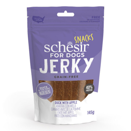 Schesir Schesir Dog Snack Jerky Duck  Apple 