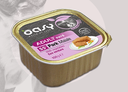 Oasy Grain Free Adult Dog Pate Pork With Vegetables