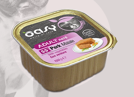 Oasy Grain Free Adult Dog Pate Pork with Vegetables