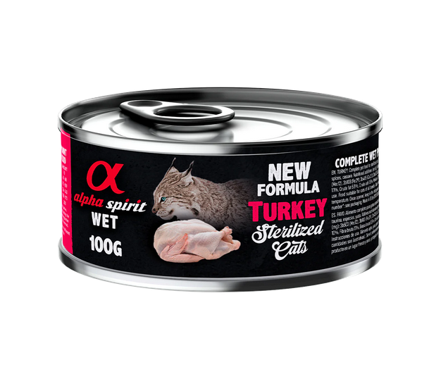 Alpha Spirit Turkey Adult Sterilized Wet Cat Food