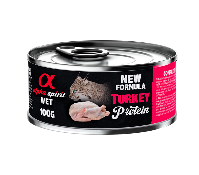 Alpha Spirit Adult Turkey Wet Cat Food