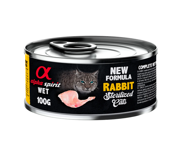 Alpha Spirit Rabbit Sterilized Adult Cat Wet Food