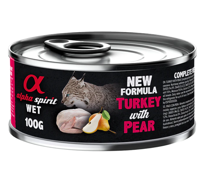 Alpha Spirit Turkey With Pear Wet Cat Food