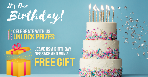 Birthday Cake and Free Gifts when leaving a birthday message