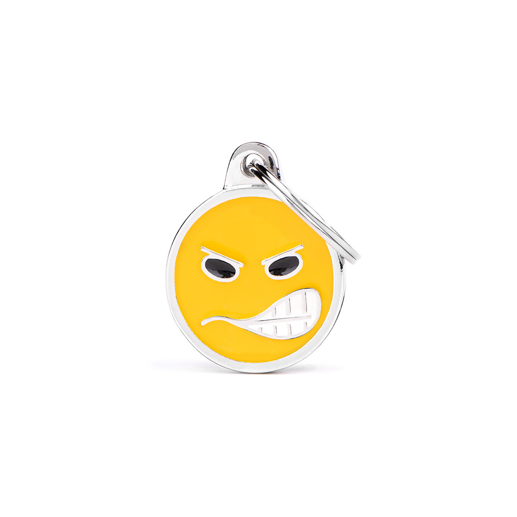 My Family Emoticon Angry Nametag