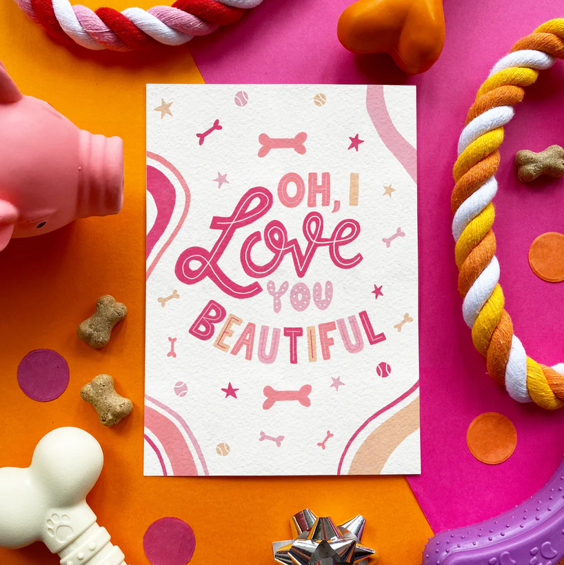 Edible Card Love You Beautiful