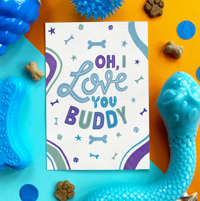 Edible Card Oh I Love You Buddy