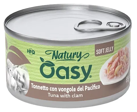 Oasy Wet Cat Natury Tuna With Clam In Soft Jelly