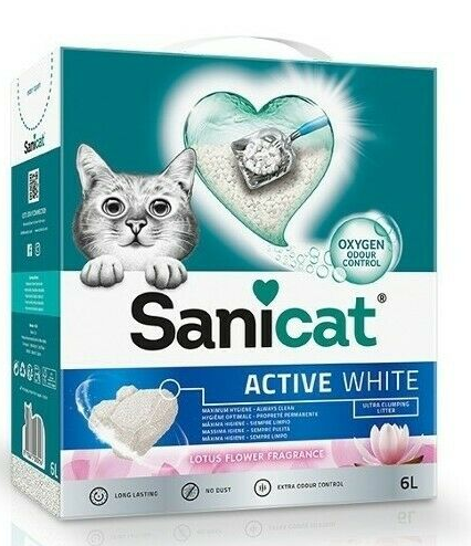 Sanicat Active White Lotus Flower Cat Litter 6Kg 10Kg Buy