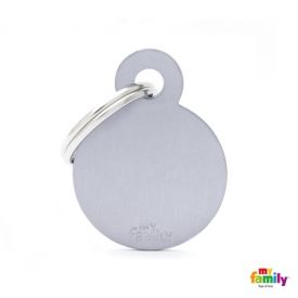 Myfamily Grey Circle Nametag