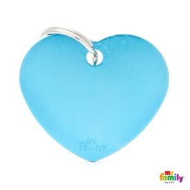 image of Myfamily Light Blue Heart Nametag