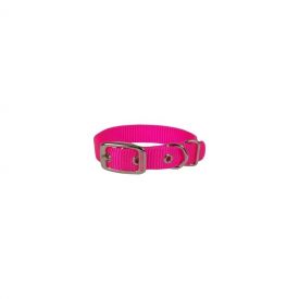 Hamilton Single Thick Nylon Dog Collar Hot Pink