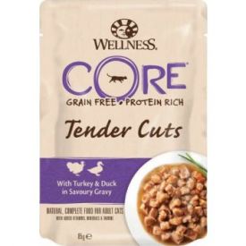 Wellness Core Tender Cuts With Turkey And Duck In Gravy