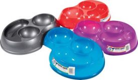 Triple Diner Cat Feeding Dish Translucent