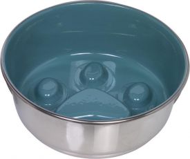 Nobby Anti-gulping Stainless Steel Bowl Paw, Anti Slip