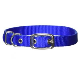 Hamilton Double Thick Nylon Dog Collar Blue